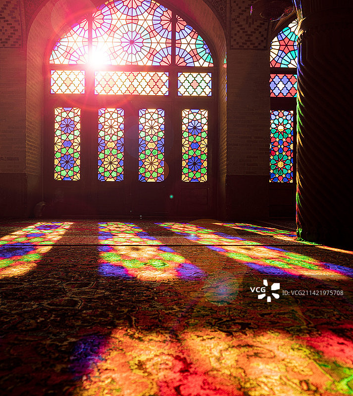 伊朗色拉子粉红清真寺图片素材