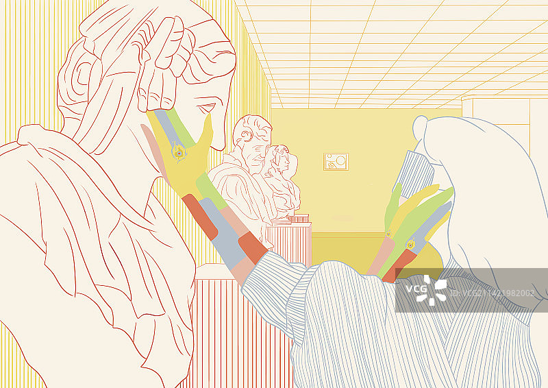 感知自己与艺术图片素材