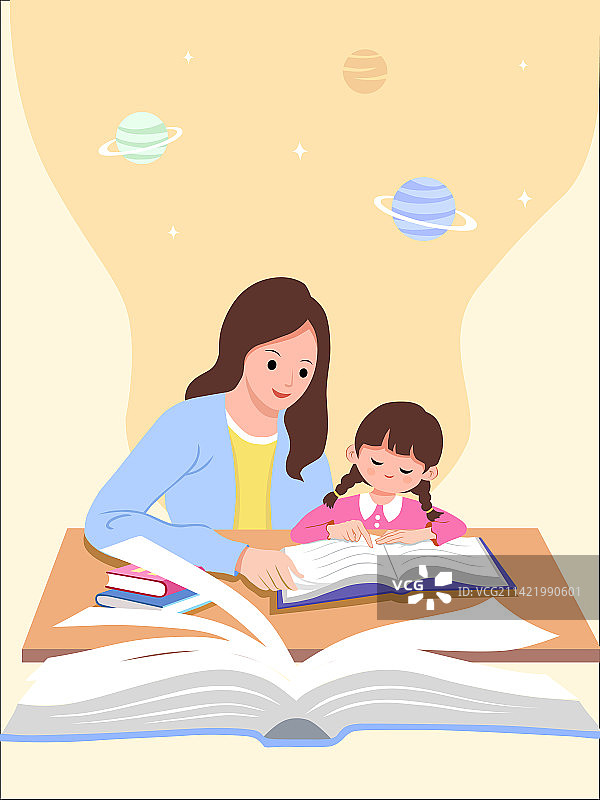 《亲子阅读》图片素材