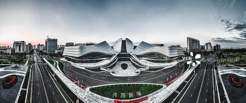 衢州市区航拍孔庙水亭门市民中心图片素材