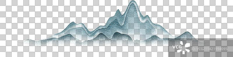 新中式风格水墨山水画山体元素图片素材