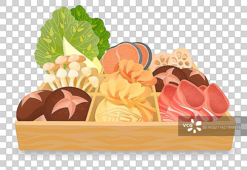 冷菜冷盘重庆火锅九宫格火锅菜图片素材