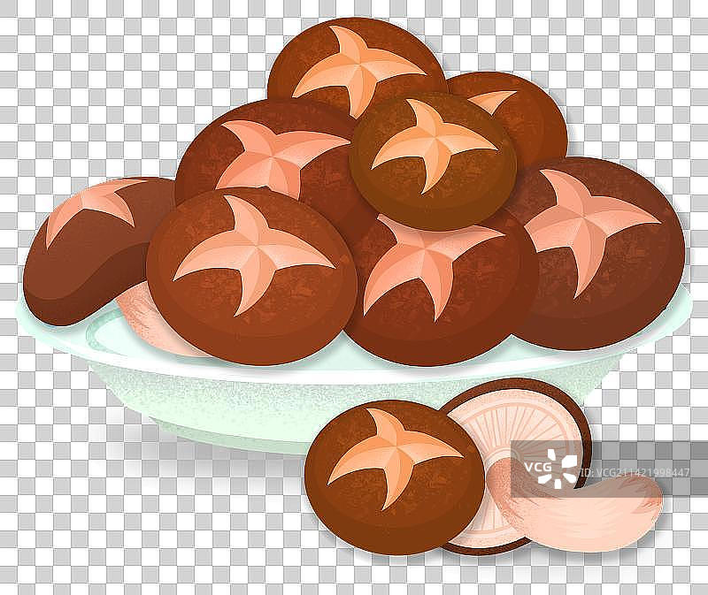 香菇一盘香菇火锅菜图片素材