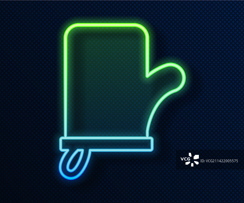 发光霓虹线桑拿手套图标图片素材