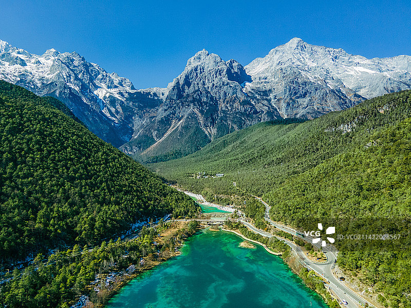 蓝月谷图片素材