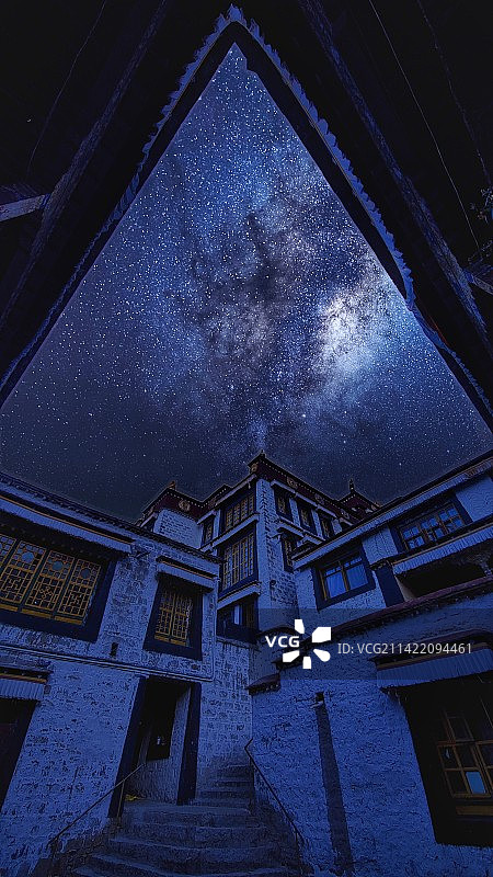 色拉寺星空图片素材