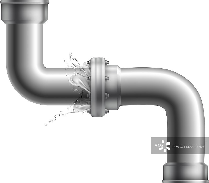 金属管道元件模型逼真管道图片素材