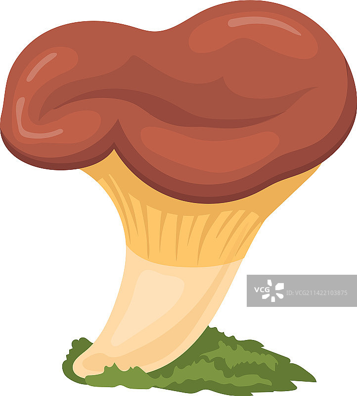 森林棕色杯伞卡通牛奶蘑菇图片素材
