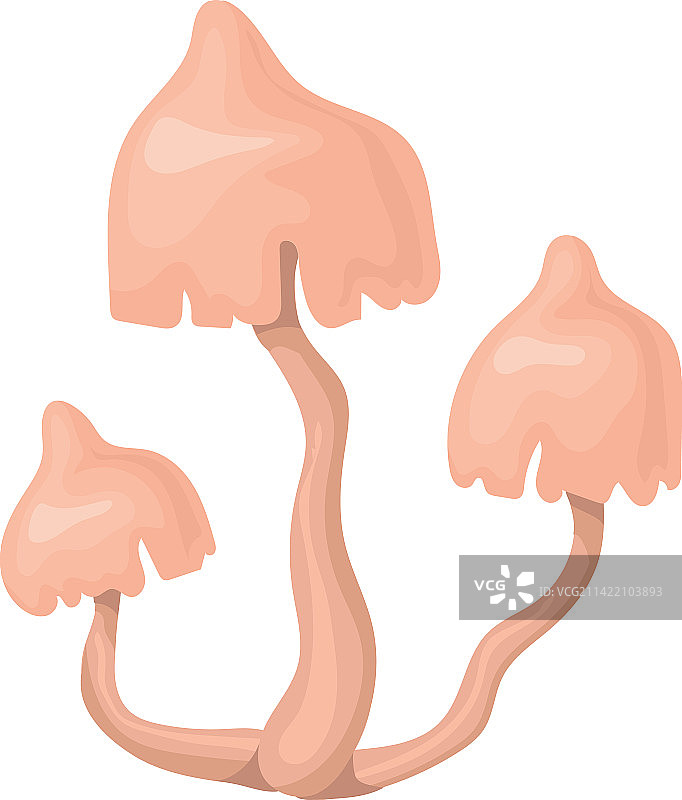 蜜环菌卡通图标，森林有毒图片素材