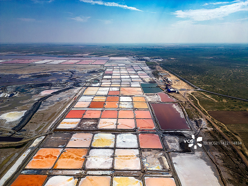 陕西定边盐湖图片素材