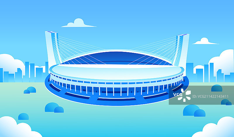 杭州黄龙体育中心体育场，杭州亚运会场馆，浙江省科技未来比赛运动广告宣传体育馆海报旅游健身图片素材