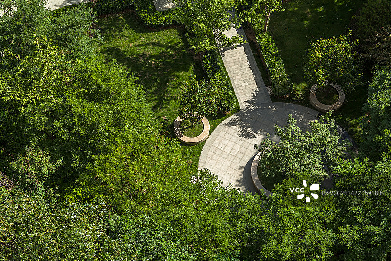 航拍房地产园林图片素材