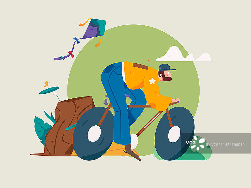 24节气立春雨水惊蛰春风清明谷雨扁平人物矢量概念运营手绘插画图片素材