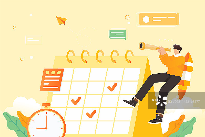 多任务安排插画图片素材