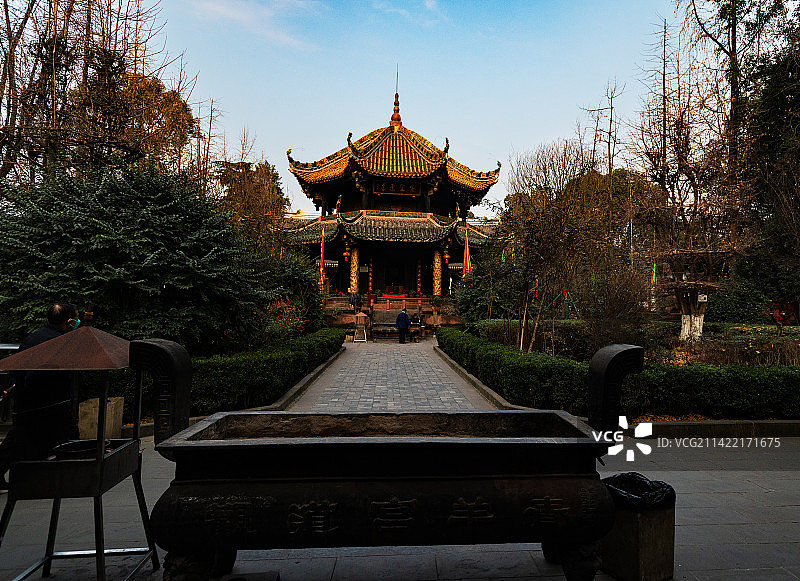 成都青羊宫内部图片素材
