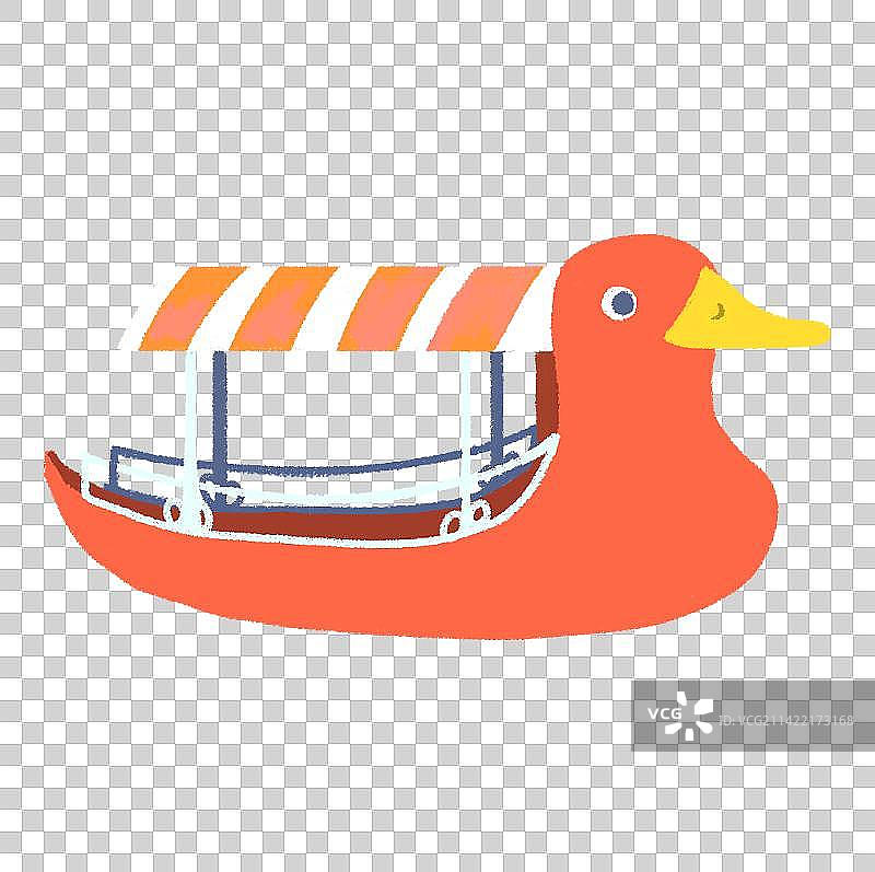 公园里的鸭子形状游艇船元素图片素材
