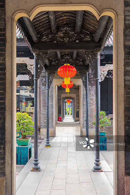 《广州杨家祠回廊》图片素材