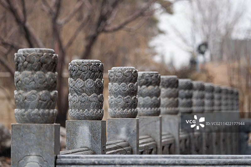 中国园林博物馆春雪图片素材