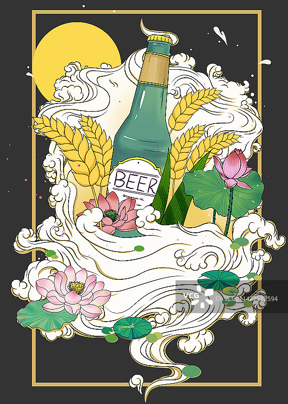 啤酒小麦啤酒节荷花图片素材