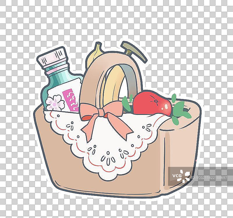 卡通果篮图片素材