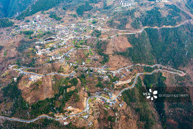 云南省怒江州福贡县老姆登全貌图片素材