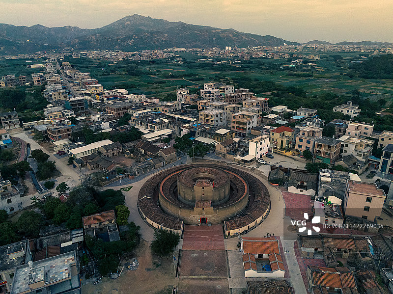 航拍福建土楼——锦江楼图片素材
