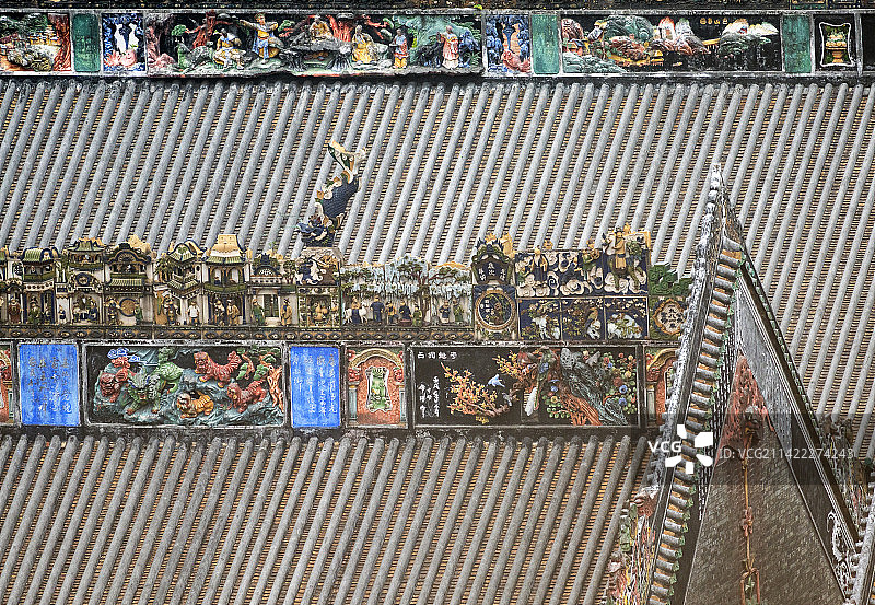 广州陈氏书院的花脊图片素材