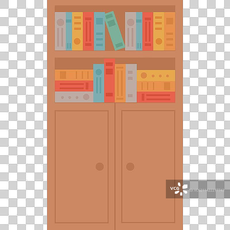 装满书的书柜图片素材