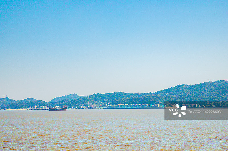 浙江省温州市洞头区洞头列岛-城市天际线风光图片素材