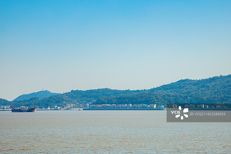 浙江省温州市洞头区洞头列岛-城市天际线风光图片素材