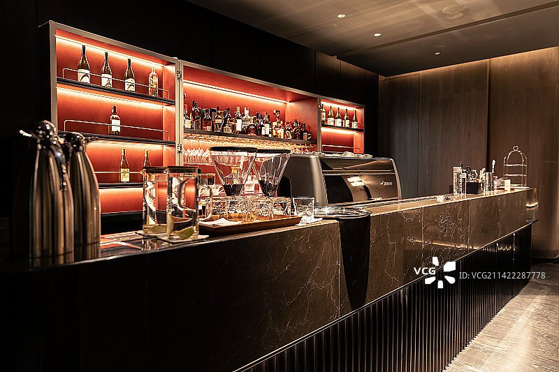 安静的上海酒店的酒吧图片素材
