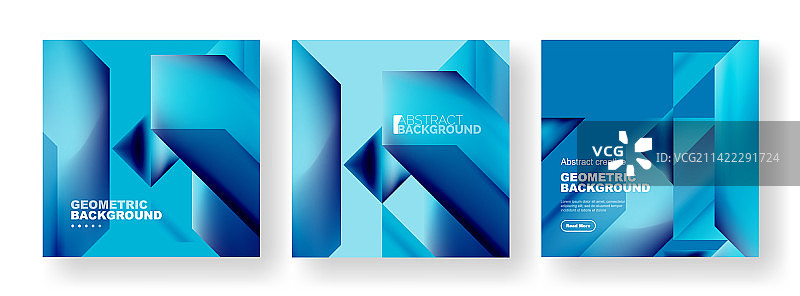一套抽象几何海报图片素材