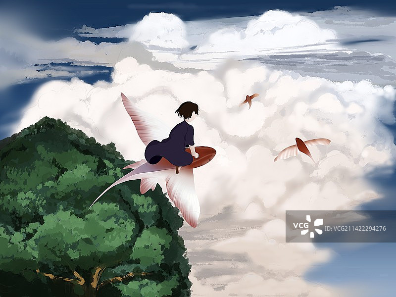 飞向云上图片素材