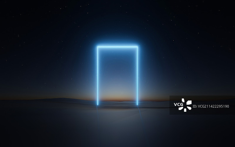 抽象科幻发光门框图片素材