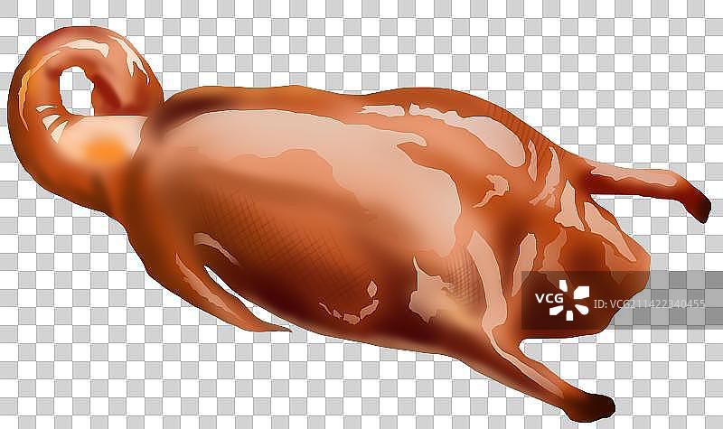 烤鸭烧鹅美食食物食材营养健康传统鸭肉鹅肉烧烤元素插画图片素材