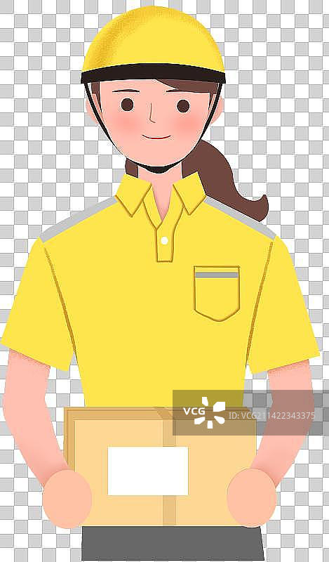 女性快递员图片素材