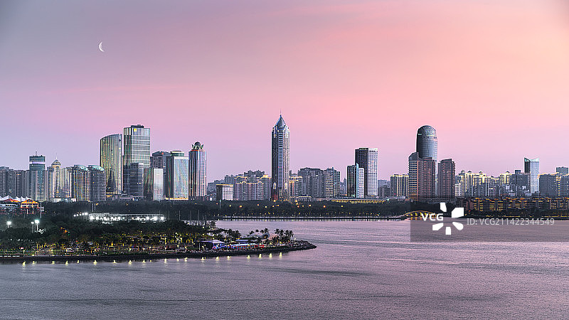 海口城市天际线图片素材