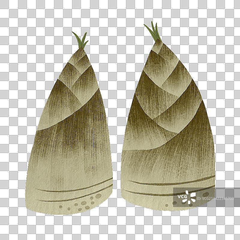 扁平风两个春笋图片素材