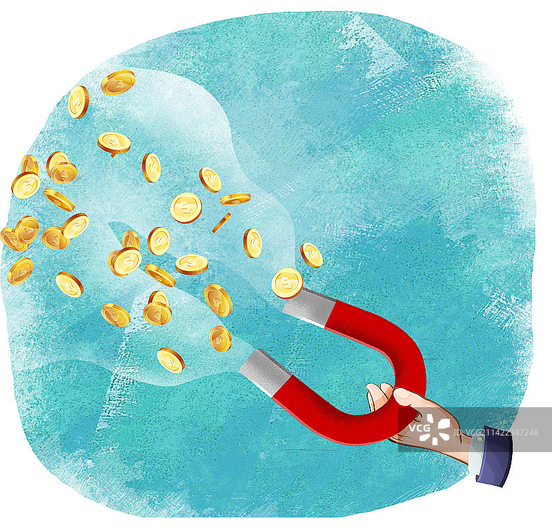 吸引财富图片素材