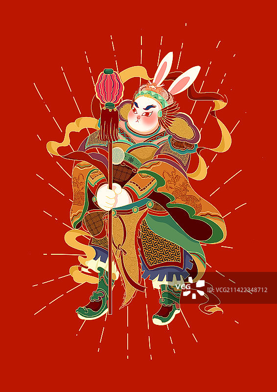 兔年门神图片素材