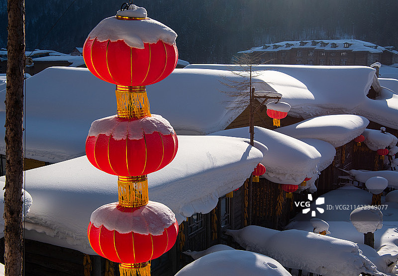 雪乡掠影图片素材