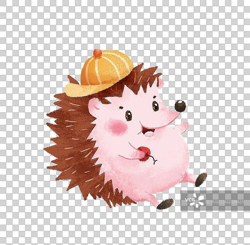刺猬卡通儿童印刷插画元素图片素材