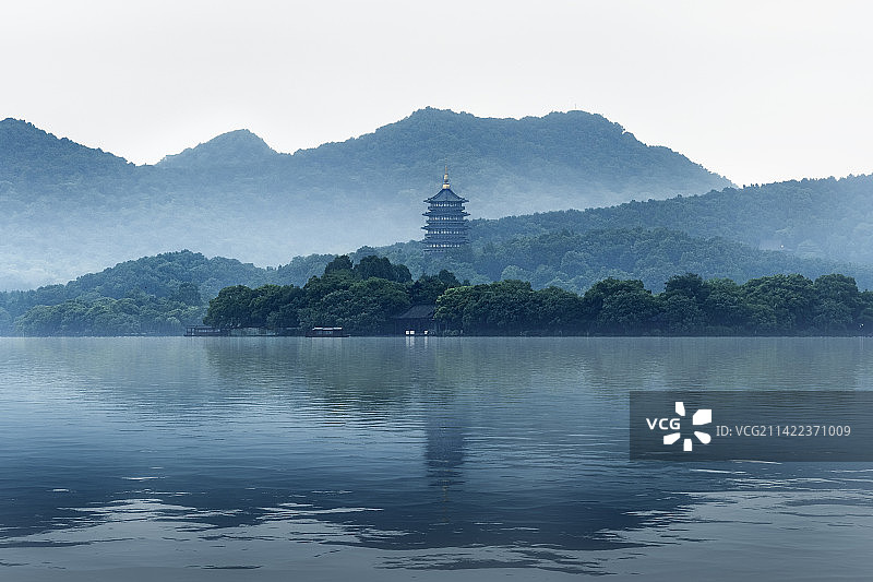 杭州西湖山水景观图片素材