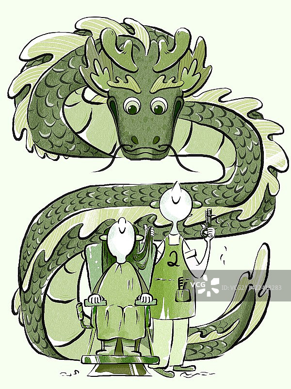 理发师后面一条龙图片素材