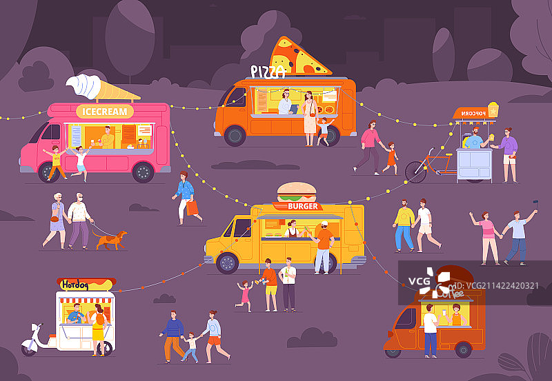 夜市小吃摊图片素材