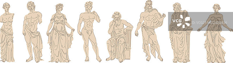 罗马学者大理石希腊雕塑图片素材