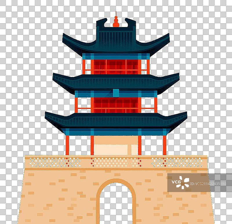 淮安_镇淮楼-中国城市钟鼓楼系列-古典建筑系列图片素材