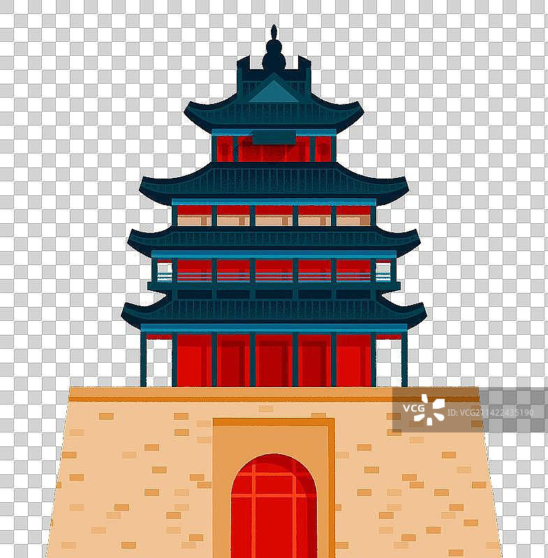 聊城鼓楼_光岳楼-中国城市钟鼓楼系列-古典建筑系列图片素材