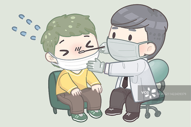 医师做防疫快筛图片素材