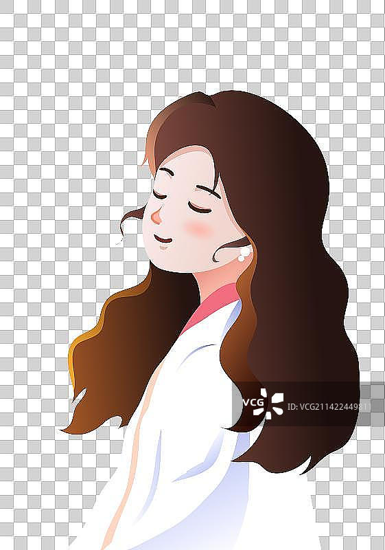 女生长发女神元素图片素材